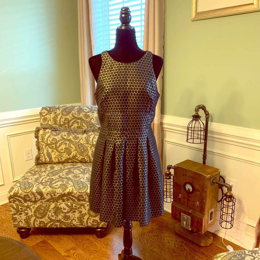 COPY - Banana Republic Black and Gold Party Dress!